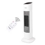 Electric Heater Energy Efficient, Ceramic Tower Fan, Silent, white+Silver Nuovva