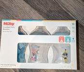 Nuby I Combat Colic 240ml Newborn 0m+ Baby Feeding Bottles 3-Pack New Pack
