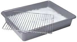 50cm Large Oven Rack & Grill Soaking Cleaning Tray Kitchen Dishwasher Bowl Grey