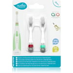 Nuvita Sonic Clean&Care Replacement Brush Heads battery-operated sonic toothbrush replacement heads for babies Sonic Clean&Care Medium Red/Green 2 pc