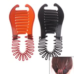 Elastics Hair Braider Scorpion Type Holding Tool Ponytail R Brown