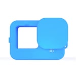 Linghuang Protective Case Cover for GoPro Hero 10 for GoPro Hero 9 Black Shockproof Silicone Cover with Lens Cap and Strap (Blue)