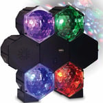 4 Way Pod Disco Party Light with Bluetooth Speaker DJ House Party FX USB Charge