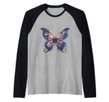 Magical Butterfly Mystical Butterflies Color Swirl Raglan Baseball Tee