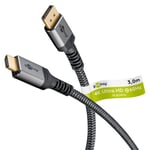 Goobay DisplayPort till HDMI-kabel, 4K@60Hz, 3m - Grå