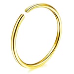 2-Pack Fake Piercing Öron/Läpp/Näsa [Septum, Läppring, Näsring] guld