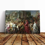 Big Box Art Canvas Print Wall Art Peter Paul Rubens A Roman Triumph | Mounted & Stretched Box Frame Picture | Home Decor for Kitchen, Living Room, Bedroom, Hallway, Multi-Colour, 20x14 Inch