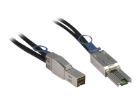 Inter-Tech - SAS ekstern kabel - SAS 12Gbit/s - 36-pins 4x skjermet Mini MultiLane (hann) til 26-pin 4x Shielded Mini MultiLane SAS (SFF-8088) (hann) - 1 m - svart