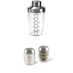 Cole & Mason H106999 Cambourne Salad Dressing Shaker / H311810 Bray Salt and Pepper Shaker Set | Bundle | 2 Year Guarantee