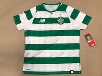 New Balance Celtic Home Junior Custom Jersey 18/19 Size UK SB EUR 122 (140423)
