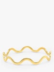 Milton & Humble Jewellery Second Hand 9ct Yellow Gold Wave Bangle, Dated Birmingham 2004