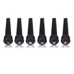 6 st Ebony Brobryggpins med Abalone Skal för Akustisk Folk Guitar Gitarrtillbehör