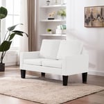 vidaXL 2-personers sofa kunstlæder hvid