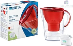 BRITA Marella Water Filter Jug Red 2.4 L & 1 MAXTRA PRO ALL IN-1 cartridge