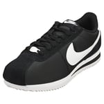 Nike Women's Cortez Sneaker, Black White, 10.5 UK