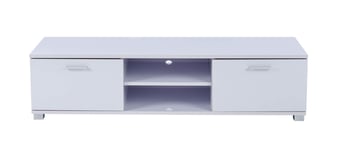 MMT HT01 White High Gloss TV Stand Cabinet for 40 49 50 55 65 Inch 4K TV 140 cm wide Fully Gloss