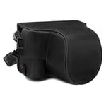 MegaGear Ever Ready Leather Camera Case Compatible with Canon EOS M6 Mark II (15-45mm) - Black, MG1750
