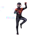 Barn Miles Morales Kostym Spider-Man Cosplay Halloween Set 110cm svart black 110cm