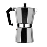 Aluminium Stovetop Coffee Maker, 50/100/150/300/450/600ml Coffee Maker Espresso-Percolators Stove Top Pot Kettle Silver 600ml