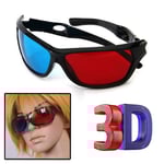 2-pack 3D Vision Glasögon Röd Blå Plasma TV-film Stereoskopisk ram