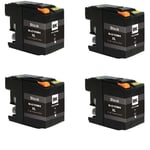 4 Black Ink Cartridges For Brother LC129XL MFC-J6520DW MFC-J6720DW MFC-J6920DW