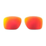 Walleva Fire Red Polarized Replacement Lenses For Oakley Sliver XL Sunglasses
