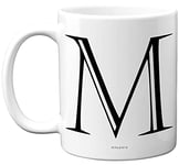 Stuff4 Personalised Alphabet Initial Mug - Letter M Mug, Gifts for Him Her, Fathers Day, Mothers Day, Birthday Gift, 11oz Ceramic Dishwasher Safe Mugs, Anniversary, Valentines, Christmas, Retirement