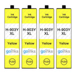 4 Yellow Ink Cartridges for HP Officejet 6950 & Pro 6960, 6970, 6975 All-Ink-One