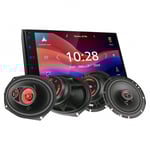 JVC KW-M593BT &amp; Bass Habit PLAY-högtalare, bilstereopaket
