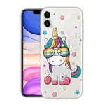 ZhuoFan for iPhone 12 Pro Max Case (6.7 inch) Phone Case Transparent Clear with Pattern [Ultra Slim] Shockproof Soft Gel TPU Silicone Bumper Back Cover for iPhone 12 Pro Max, Unicorn