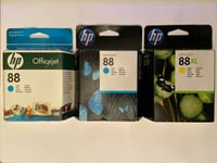 Genuine HP 88XL + HP 88 Printer Ink Cartridges JOBLOT