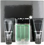 Presence By Mont Blanc For Men EDT 2.5 +After Shave Balm 3.3 +Shower Gel 3.3 New