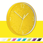 Leitz WOW Horloge Murale Quartz, Idéale pour le Bureau, la Cuisine, le Salon et la Salle de Bains, 29 cm - Jaune