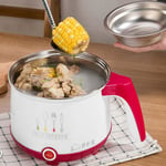 1.8l Practical Mini Multifunctional Electric Cooking Pot Machine D Khaki Double Layer