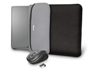 Trust Yvo - Housse d'ordinateur portable - 15.6" - noir - avec Trust Yvo Wireless Mouse