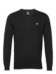 Cotton Merino V Neck Jumper Black Lyle & Scott