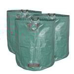 Sacs de jardin XXL| Lot de 3 sac jardin 272L | Sacs de déchets jardin résistants | Sac à déchets de Jardin|Sac déchet en PP robuste | Lot de 3 sacs à déchets de Jardin Sacs poubelle de jardin