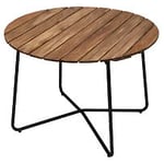 Grythyttan Klassiker bord 9A teak och svart stål Ø100 cm