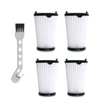 JXE 4 Pack HEPA Filter Replacement Filter Vacuum Upright Filter with 1 Cleaning Brush Compatible with AEG CX7-2 AEF150 Vacuum Cleaner