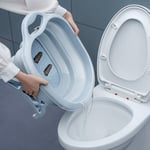 Portable Bathtubs Foldable Foot Soaking Bucket Foaming Massage B Blue