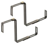Ventura konsoler för balkonglådor, svarta, 2-pack