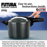 6L PRESSURE COOKER ALUMINIUM INDUCTION BOTTOM KITCHEN CATERING HOME