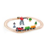 Jouet Hape Circuit pour Train de Marchandise - Jouet Multicolore de 19 Pièces - Jeu de Construction pour Enfant de 3 ans & Plus - Compatible avec les Circuits de Train Bois de Marque Traditionnelles
