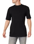 Urban Classics Men's Tall Tee Oversized Short Sleeves T-Shirt with Dropped Shoulders, 100% Jersey Cotton, Black, L