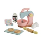 KidKraft Pastel Baking Set with Toy Mixer and Play Food, Accessory for Kids' Kitchen, Wooden Toy Kitchen Appliance Set for Kids, Play Kitchen Accessories, Kids' Toys, 63371