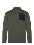 Delta 1/2 Zip Mid-Layer Sport Sweat-shirts & Hoodies Fleeces & Midlayers Khaki Green Calvin Klein Golf