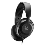 SteelSeries Arctis Nova 1 — Multi-System Gaming Headset — Hi-Fi Drivers — 360° Spatial Audio — AirWeave Memory Foam Ear Cushions — Ultra Lightweight — PC, PS5, PS4, Switch, Xbox - Black