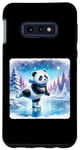 Coque pour Galaxy S10e Panda Patin à roulettes sur le lac gelé