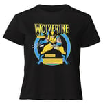X-Men Wolverine Bio Women's Cropped T-Shirt - Black - M