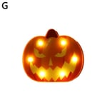 Pumpkin Bat Ghost Spider Skull Shape Night Light Halloween G Yellow